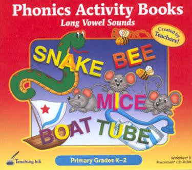 Phonics Activity Books - Long Vowel Sounds (Grades K-2)