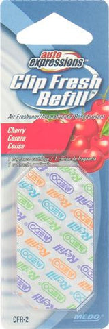 Medo Auto Expressions Clip Fresh Refill Cherry Car Air Freshener