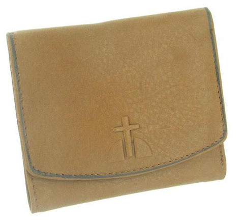 Rolfs Essentials Leather Wallet with Cross - Tan