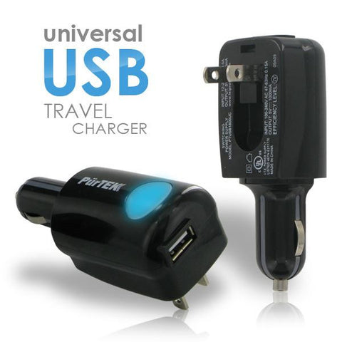 Universal USB Travel Charger - AC & DC To USB Power Adapter