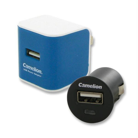 Camelion USB Power Wall Adapter and Car Charger