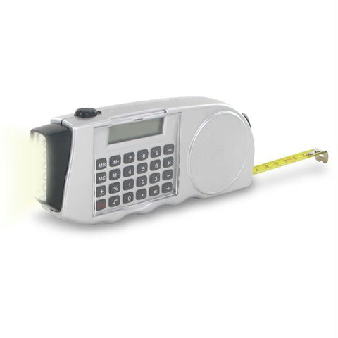 Multi Function Calculator with Measuring Tape & LED Flashlight