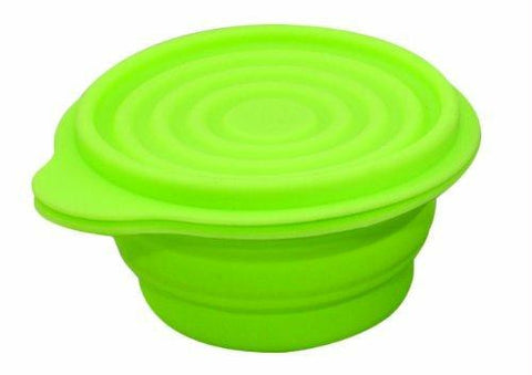 BPA-Free 1.5 Cup Collapsible Silicone Container with Lid, Lime