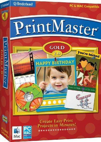 PrintMaster Gold 2.0 Design Software for Windows-Mac
