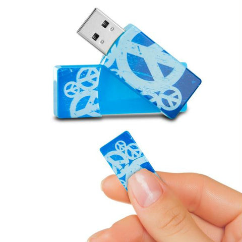 EMTEC Swivel Series 4GB USB 2.0 Flash Drive (Peace Signs 2)