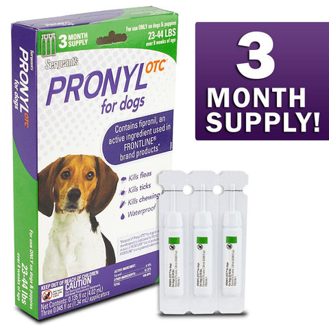 Pronyl OTC 23 to 44-Pound Flea and Tick Remedy, 3-Count