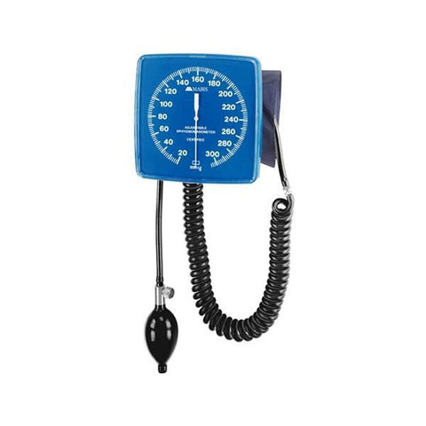 Mabis Healthcare Aneroid Sphygmomanometer Wallmount Clock - Blue