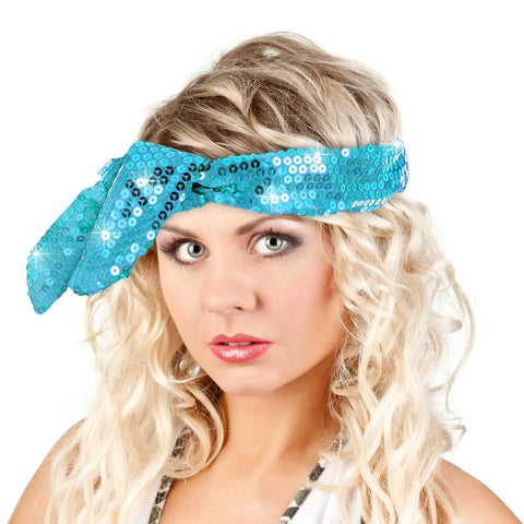 Calypso Studios Glitz Bendi Sequin Wire Headband, Light Blue