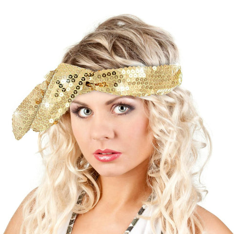 Calypso Studios Glitz Bendi Sequin Wire Headband, Gold
