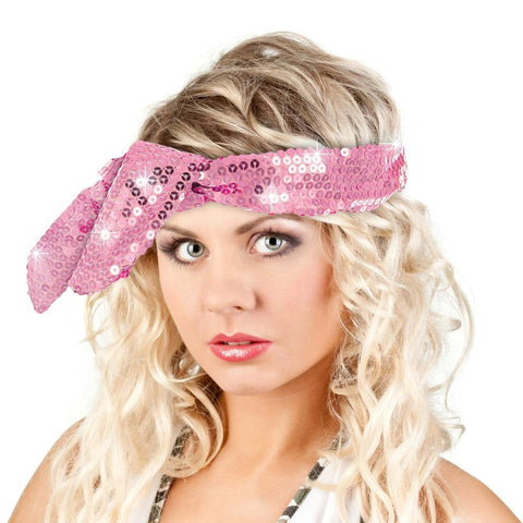 Calypso Studios Glitz Bendi Sequin Wire Headband, Light Pink
