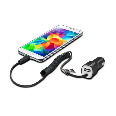 Muvit Rapid 2.1A Premium Micro USB Car Charger with USB Port