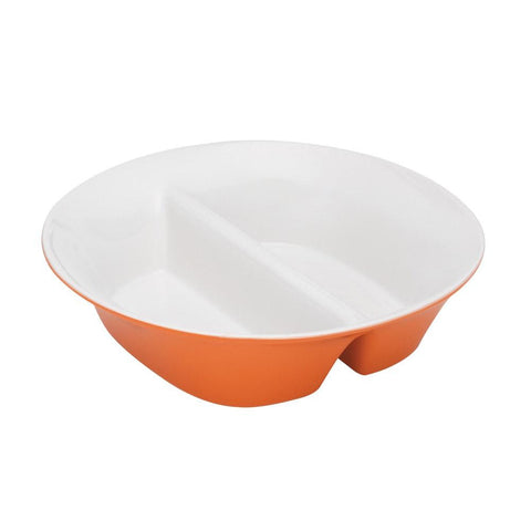 Rachael Ray Dinnerware Round & Square Collection 12 Divided Dish, Orange