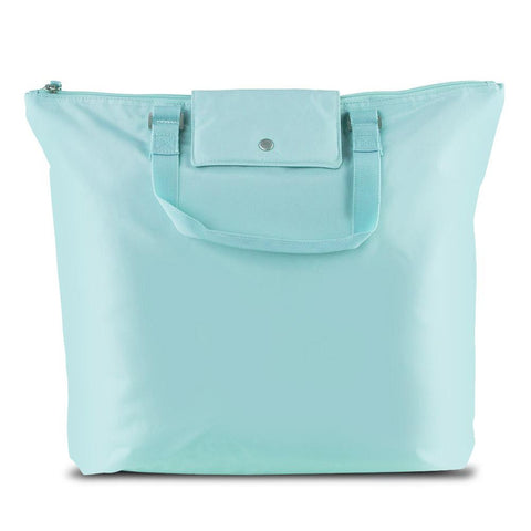 Compact Foldable Carry-All Tote Bag, Baby Blue