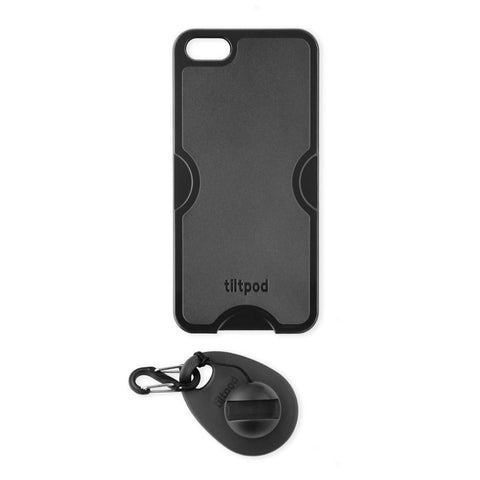 Tiltpod 4-in-1 Tripod, Phone Case, Keychain, and Stand for iPhone 5 (Black)