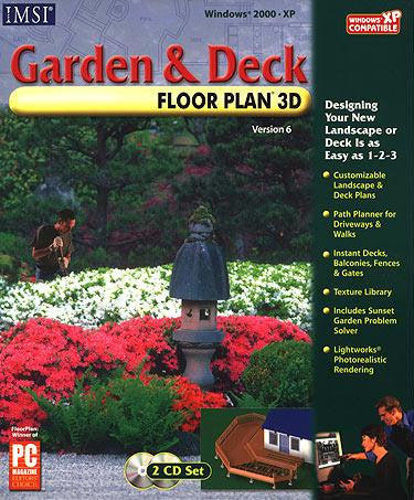 Garden & Deck Floor Plan 3D