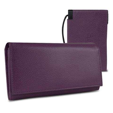 Halo Women"s Hack-Proof Power Wallet 3000 w- RFID Protection (Purple)