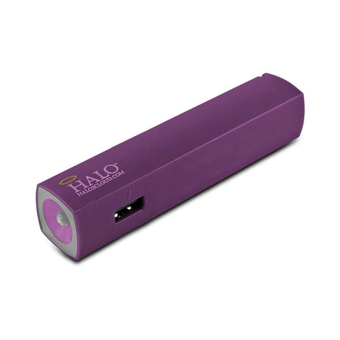 Halo Pocket Power Starlight 3000mAh Power Bank with Flash Light, Purple