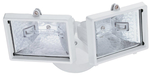 Heath-Zenith 150-Watt Compact Twin Halogen Floodlight - White