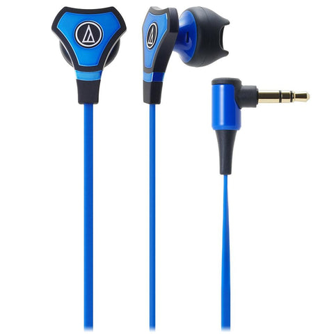 Audio-Technica ATH-CHX5 SonicFuel Hybrid Earbud In-Ear Headphones, Blue