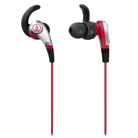 Audio Technica ATH-CHX5RD SonicFuel In-Ear Earbuds Headphones, Red
