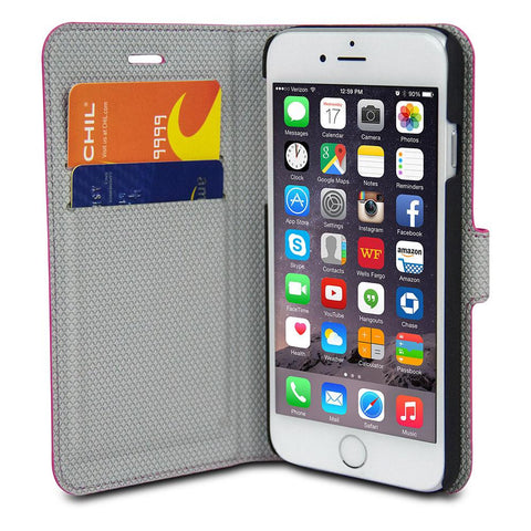 Chil Attraction Jacket Magnetic Wallet & Case for iPhone 6 (Pink)