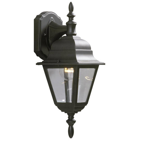 Galaxy Lighting Outdoor Wall Sconce with Frosted Beveled Glass, Black