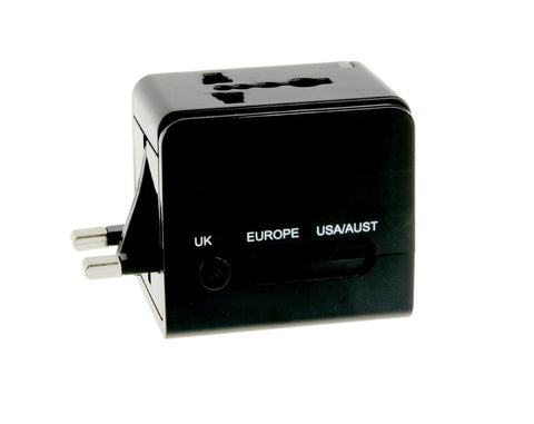 HotTips Universal International Plug Adapter, Black
