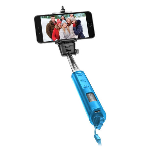 Smart Gear 40 Bluetooth Telescoping Extendable Selfie Stick Monopod, Blue