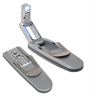 Battery-Powered Robotic LED BookLight - Silver