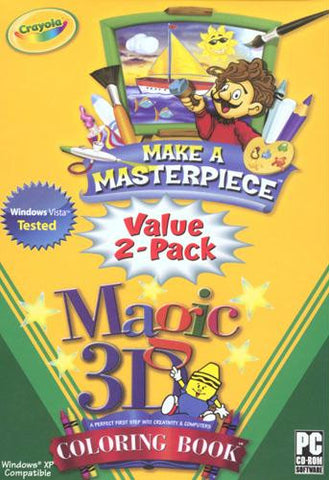 Crayola Make a Masterpiece - 3D Coloring Book Value 2-Pack