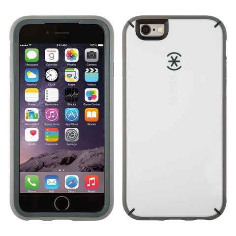 Speck MightyShell iPhone 6-6s Plus Case, White-Charcoal Grey-Slate Grey