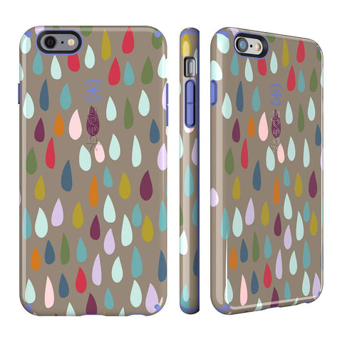 Speck CandyShell Inked iPhone 6-6s Case, Rainbow Drop Pattern-Wisteria Purple
