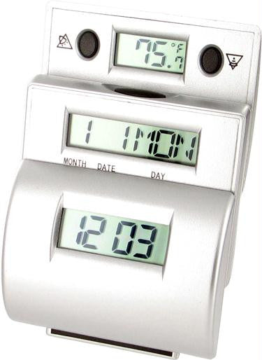 Ladder Travel Alarm Clock with Fahrenheit Temp