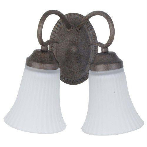 The Liz Jordan Lighting Renaissance Silver Carlton 2 Light Bathroom Fixture