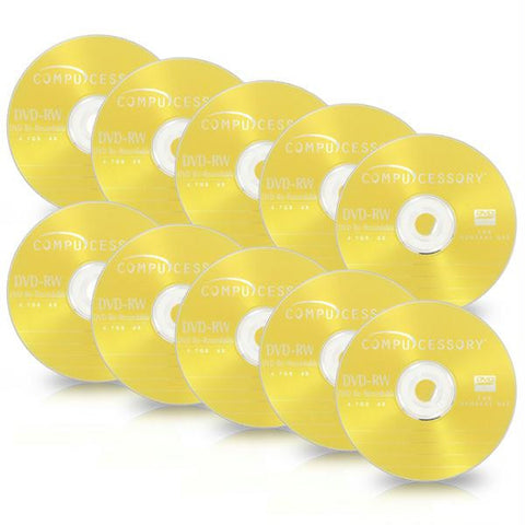 Compucessory 10 Pack of 4x DVD-RW Media - 4.7GB, 120mm Standard