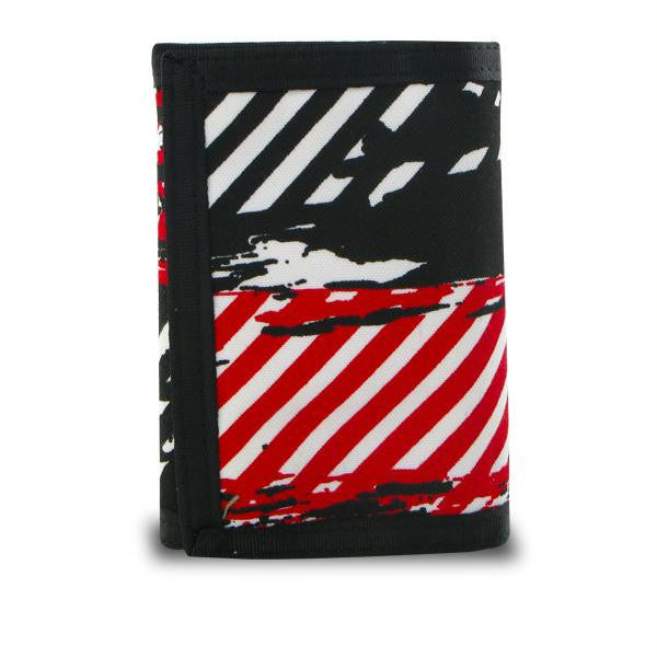 Trifold Splatter and Stripes Canvas Wallet