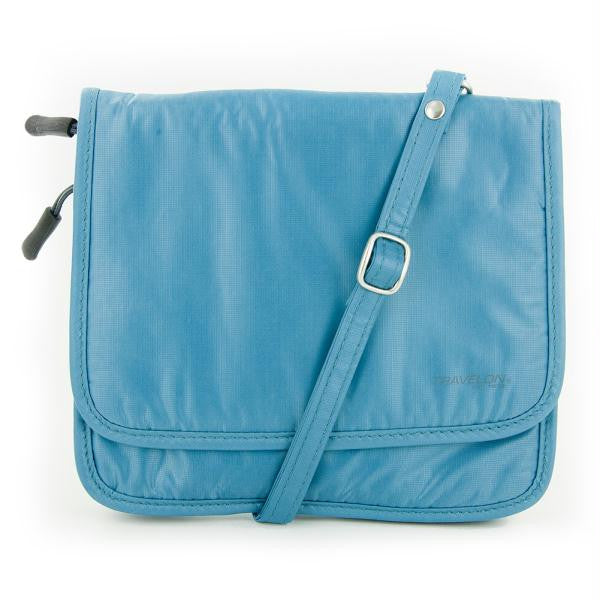 Travelon Safe ID Hack-Proof Expandable Cross-Body Bag with RFID Blocking (Teal)