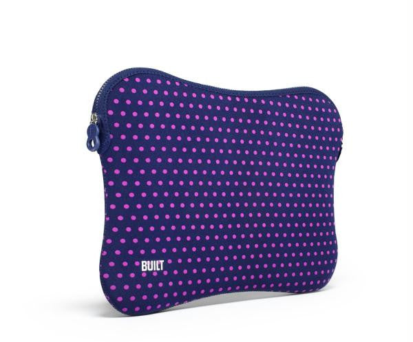 BUILT 15 Neoprene Laptop Zippered Sleeve, Mini Dot Navy