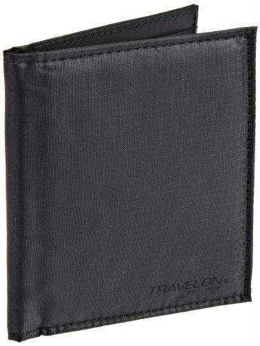 Travelon Safe ID Hack-Proof Ripstop Billfold Wallet with RFID Blocking, Black