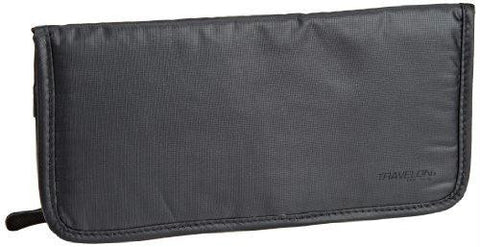 Travelon Safe ID Hack-Proof Ladies Wallet with RFID Blocking, Dark Gray