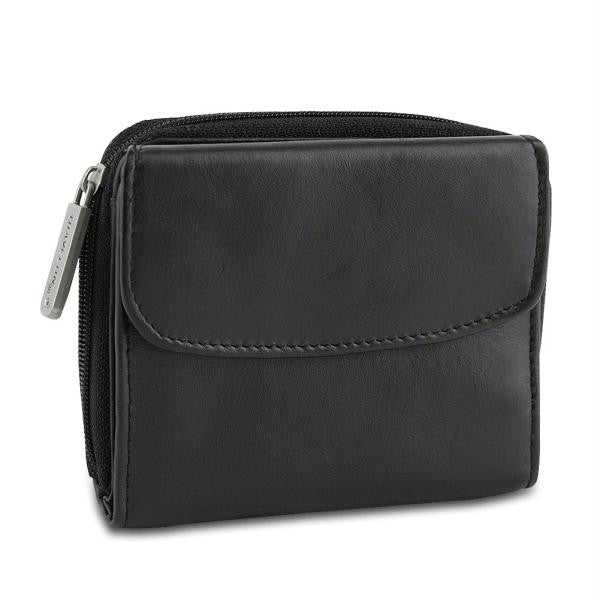 Travelon Safe ID Hack-Proof Leather French Wallet with RFID Blocking