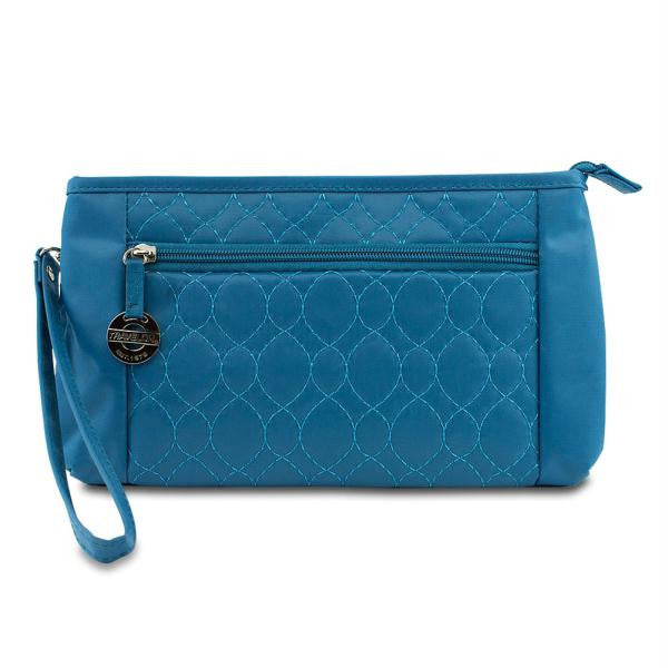 Travelon Convertible Quilted Crossbody Wristlet & Waist Pouch (Teal)