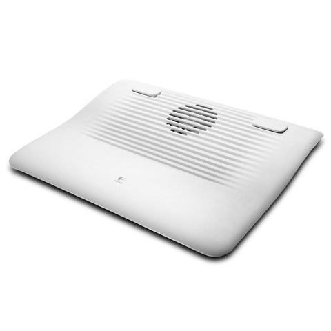 Refurbished Logitech N120 Cooling Pad with Silent-Airflow Fan & Low Power Consumption -White