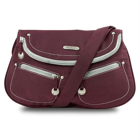 Travelon Front Flap Shoulder Bag (Bordeaux)