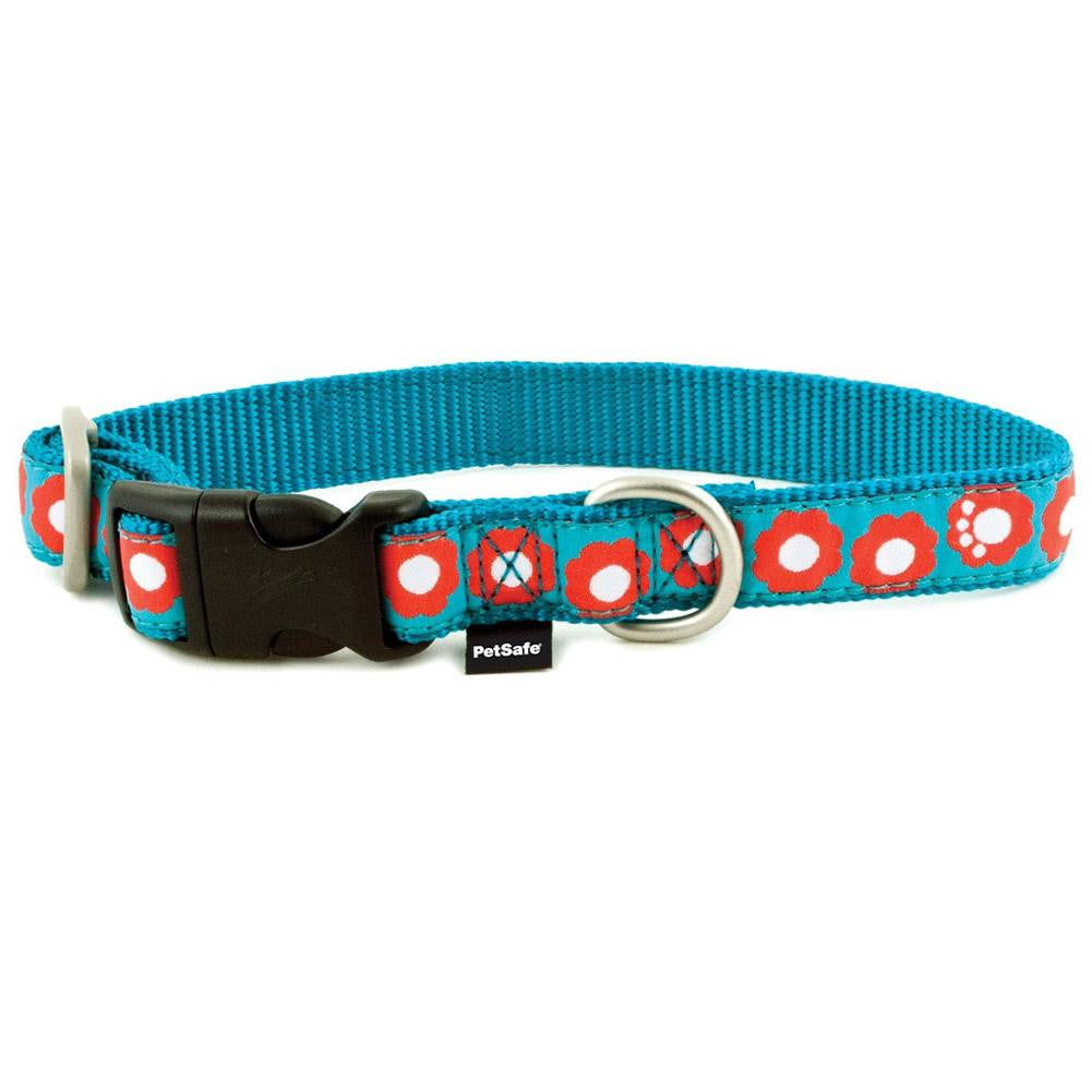 PetSafe Fido Finery Martingale Style Collar (3-4 Medium, Teal My Heart)