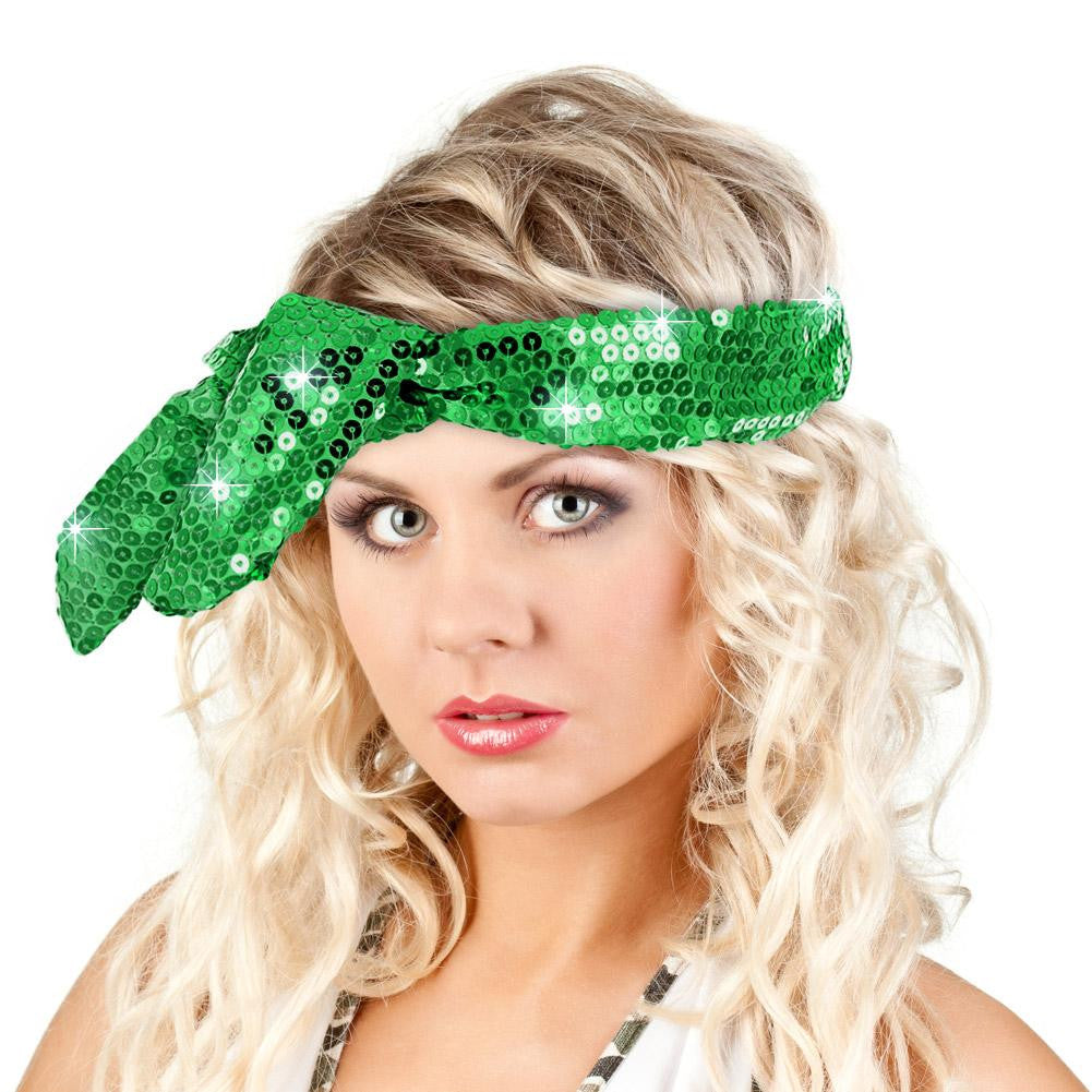 Calypso Studios Glitz Bendi Sequin Wire Headband, Green