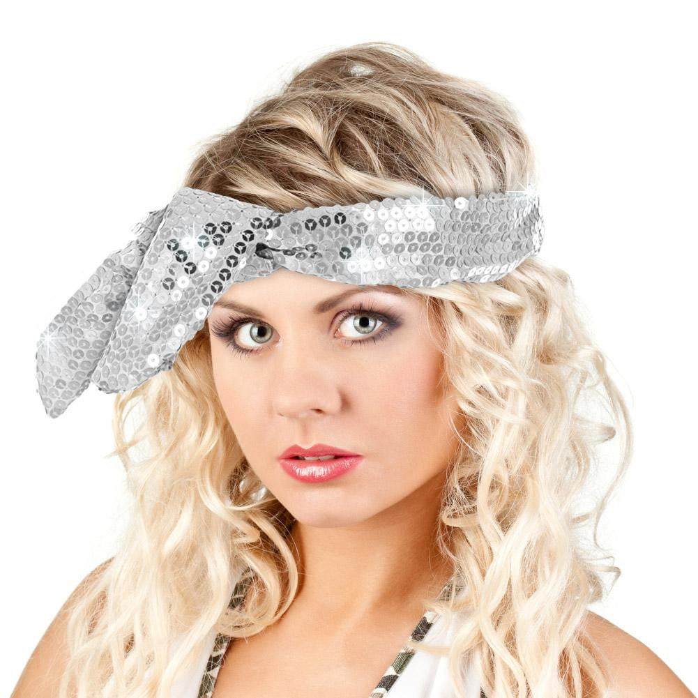 Calypso Studios Glitz Bendi Sequin Wire Headband, Silver