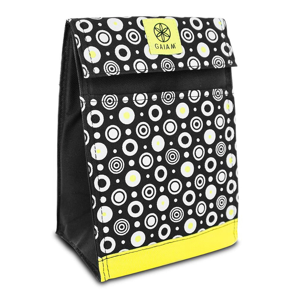 Gaiam Lunch Sack - Yellow Circles