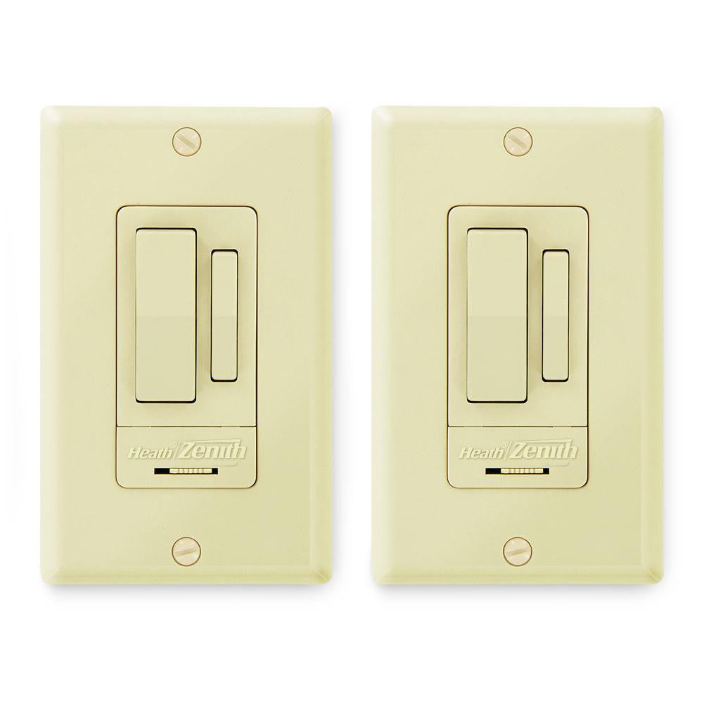 Heath Zenith Indoor 3-Way Wall Switch (2 Pack), Ivory