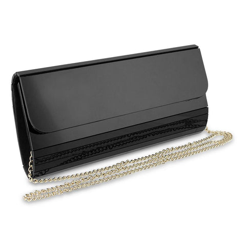 Mad Style Acrylic Elongated Clutch, Black